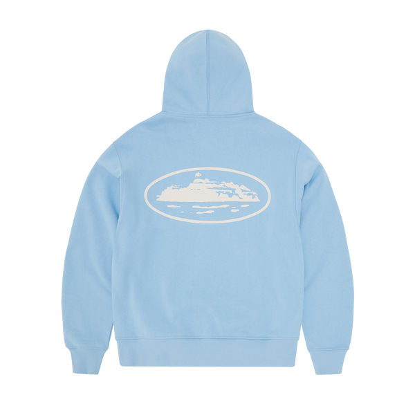 ISLAND PUFF PRINT ZIP HOODIE [BABY BLUE]