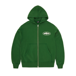 ISLAND PUFF PRINT ZIP HOODIE [GREEN]