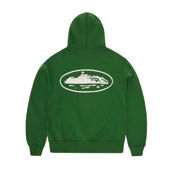 ISLAND PUFF PRINT ZIP HOODIE [GREEN]