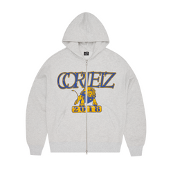 LION BOXY ZIP HOODIE [LIGHT HEATHER]