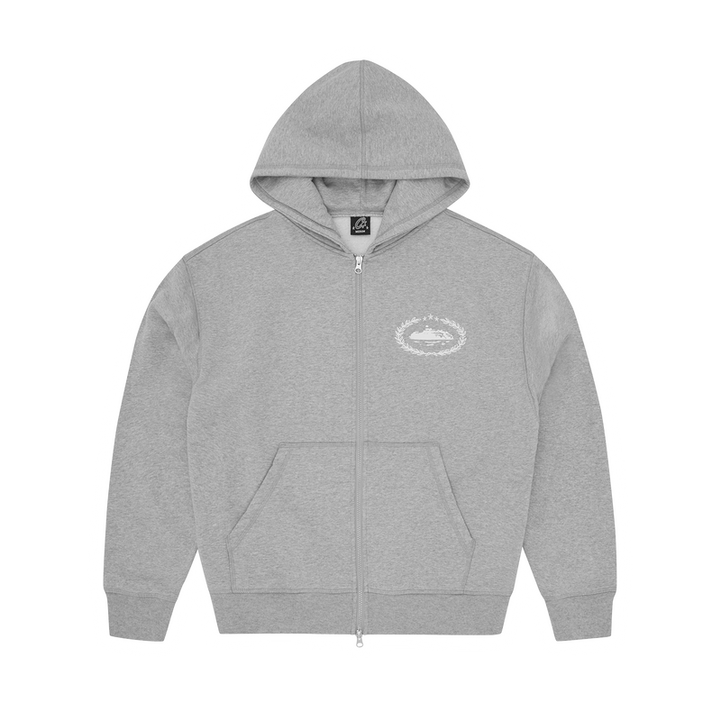 SUPERIOR ROYALE ZIP HOODIE [HEATHER GREY]