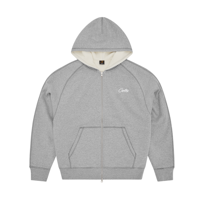 HMP THERMAL ZIP HOODIE [HEATHER GREY]